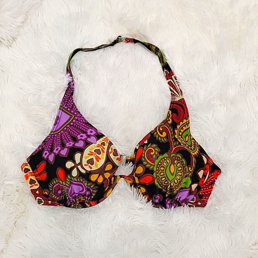 Victoria's secret underwire bikini top 36 B halter strap swim VS